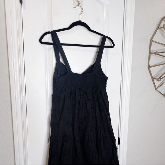 ZARA OPENWORK EMBROIDERED DRESS BLACK | 5107/301 Size S - Picture 6 of 12